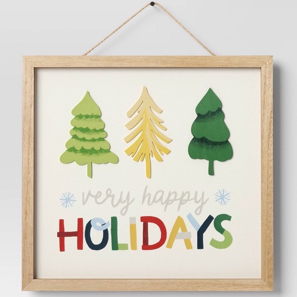 Target Wondershop VERY HAPPY HOLIDAYS Wood Picture / Sign - Picture 8 of 14